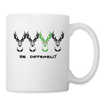 Be different! Deer Nerd Geek 3c - Mug - white - Right