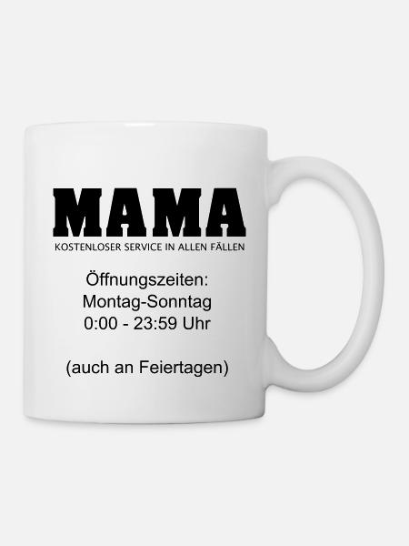 Mama Beruf 24/7 Service Tag und Nacht 1c - Mug - white