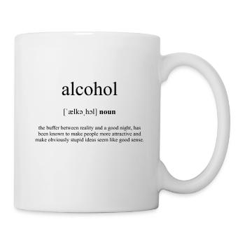 Dictionnaire des définitions de l'alcool - Mug blanc - blanc - Droite