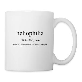 Heliophilia (Sonnenphilie) Definition Dictionary - Tasse - Weiß - Rechts