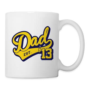 dad established 2013 - Tasse - Weiß - Rechts
