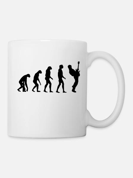 bass player evolution - Mug blanc - blanc