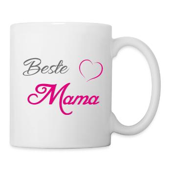 Meilleure maman coeur rose - Mug blanc - blanc - Droite