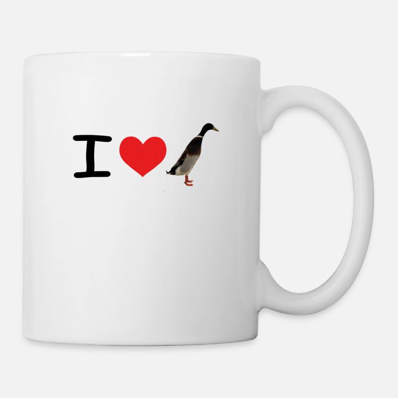 J'aime courir les canards - Mug blanc - blanc