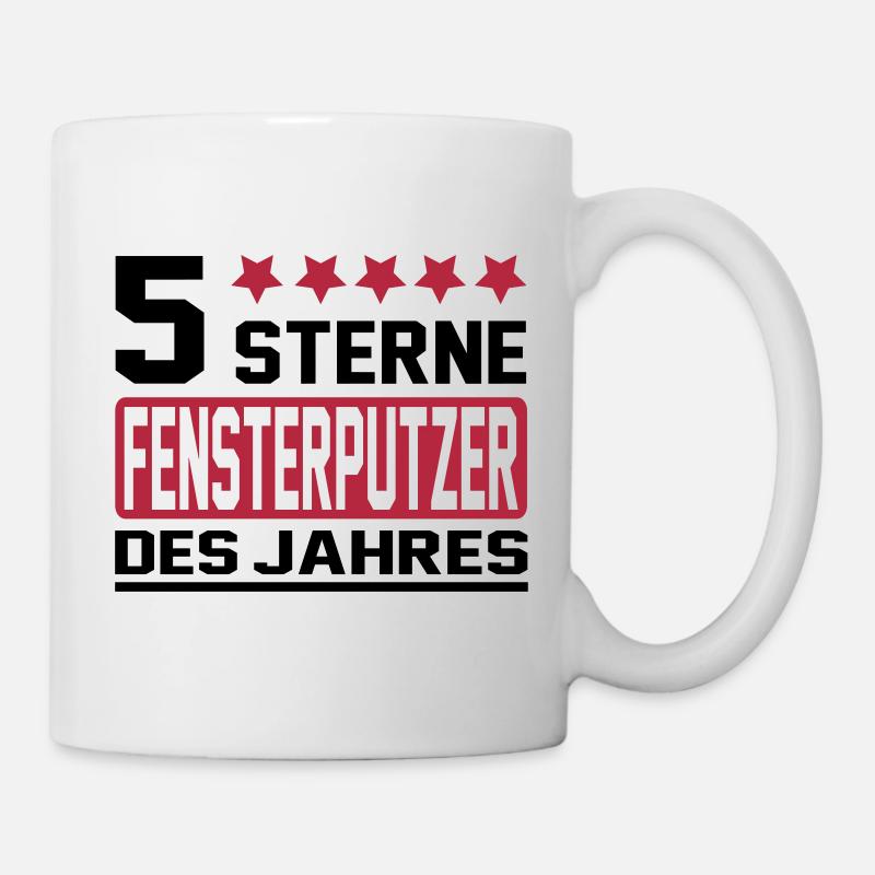 fensterputzer - Tasse - Weiß