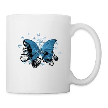 Jeans butterfly - Tasse - Weiß - Rechts