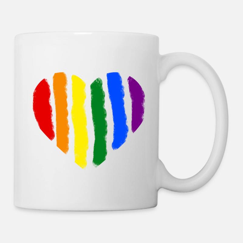 Rainbow Heart - Mug - white