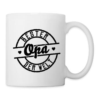 Bester Opa der Welt - Tasse - Weiß - Rechts