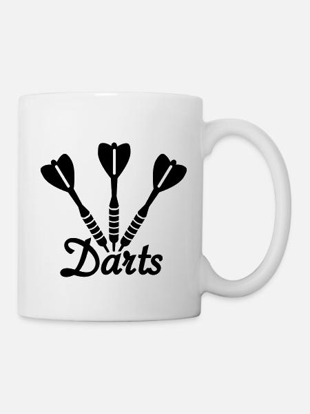 Jeu de fléchettes - Mug blanc - blanc