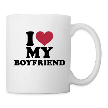 I love my boyfriend - Tasse - Weiß - Rechts