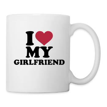 I love my girlfriend - Tasse - Weiß - Rechts