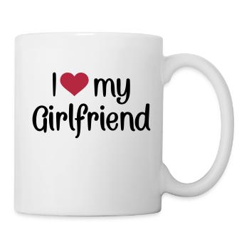 I love my girlfriend - Tasse - Weiß - Rechts