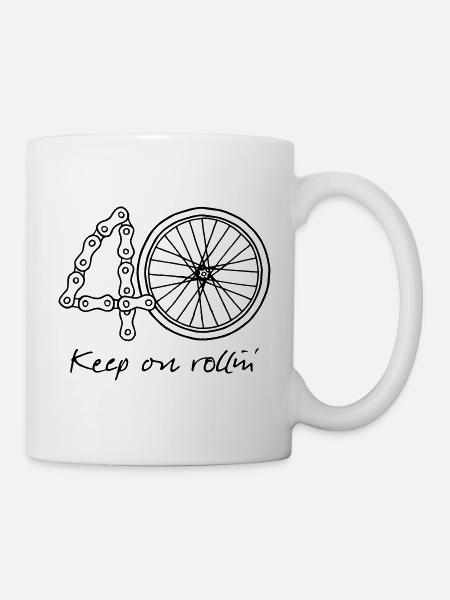 40 - keep on rollin' - Mug blanc - blanc