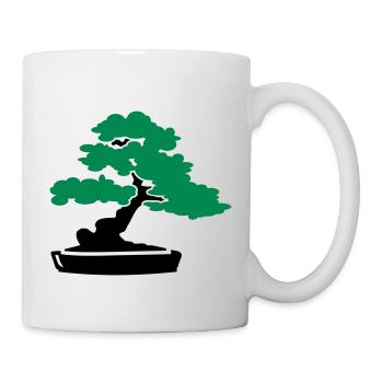 Bonsai Baum - Tasse - Weiß - Rechts