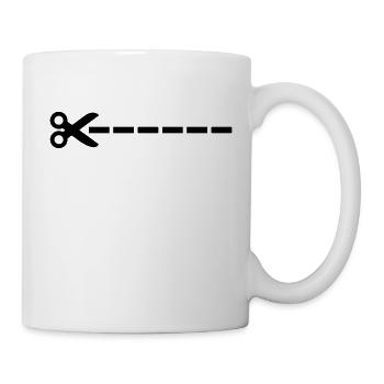 Schere - Tasse - Weiß - Rechts