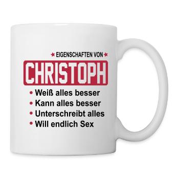 christoph - Tasse - Weiß - Rechts