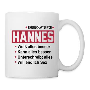 hannes - Tasse - Weiß - Rechts
