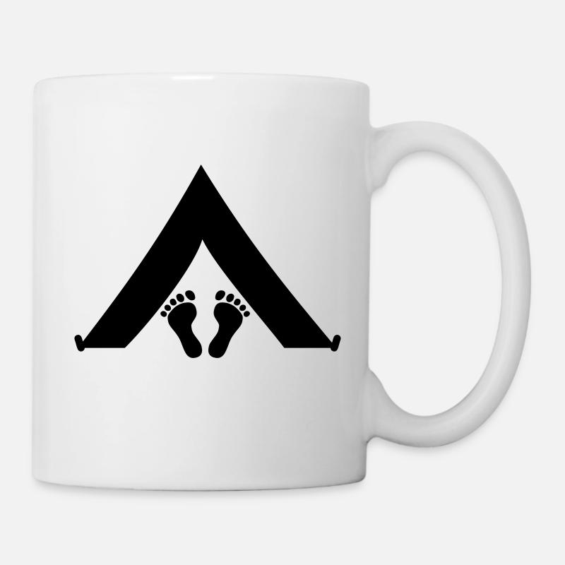 Zelt - Tasse - Weiß