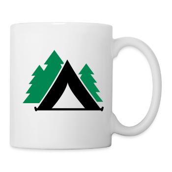 Zelt - Tasse - Weiß - Rechts