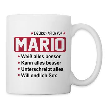 mario - Tasse - Weiß - Rechts