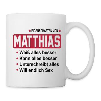 matthias - Tasse - Weiß - Rechts