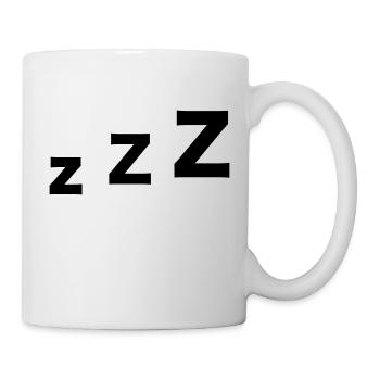 Schlafen - Tasse - Weiß - Rechts