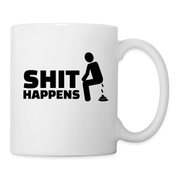 Shit happens - Tasse - Weiß - Rechts