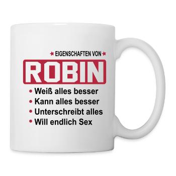 robin - Tasse - Weiß - Rechts