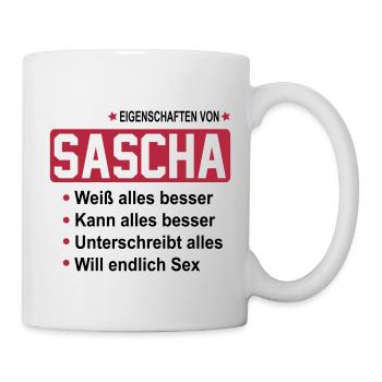 sascha - Tasse - Weiß - Rechts