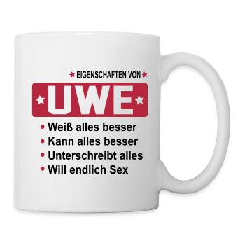 uwe - Tasse - Weiß - Rechts