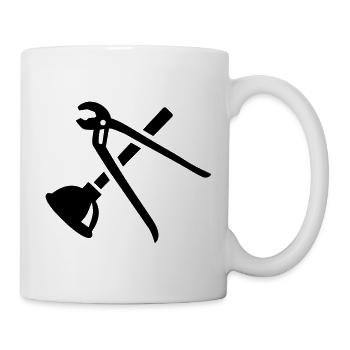 Klempner - Tasse - Weiß - Rechts