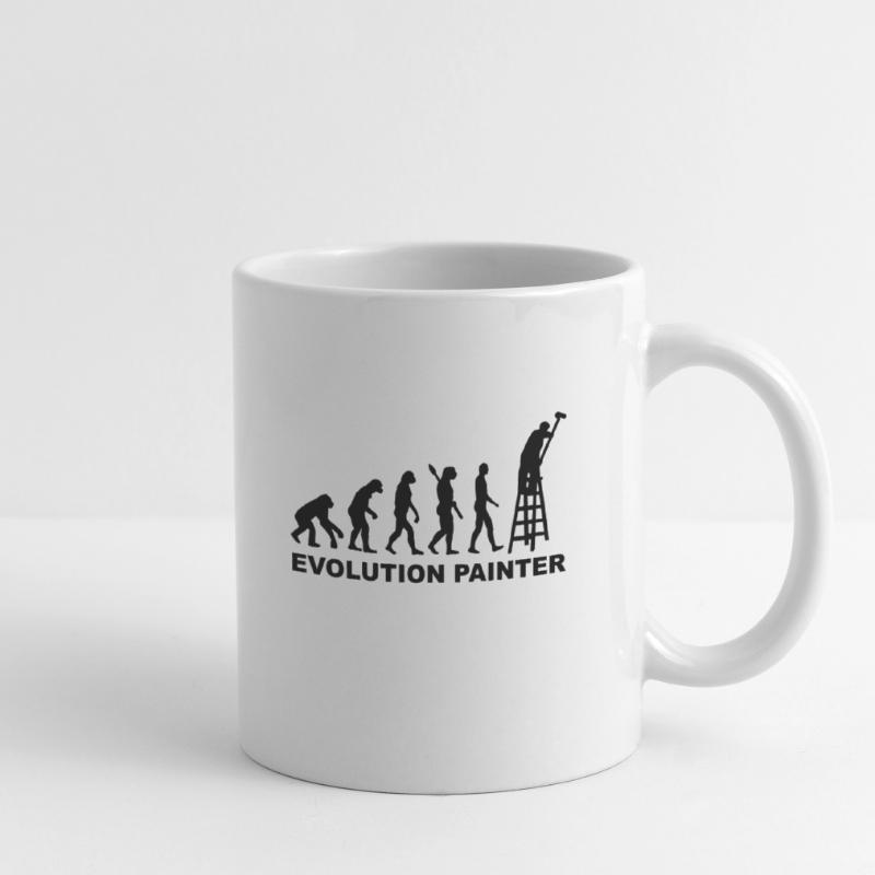 Evolution Painter Mug blanc