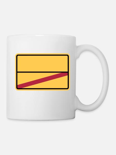 Ortsschild - Tasse - Weiß