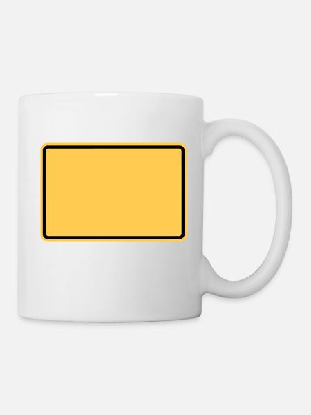 Ortsschild - Tasse - Weiß