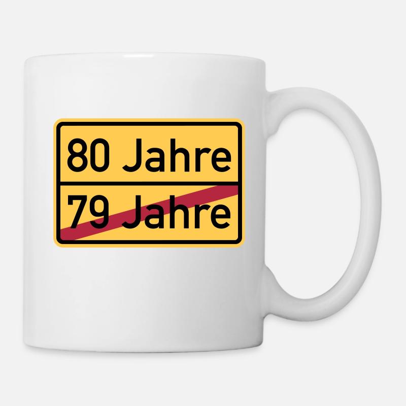 80. Geburtstag - Tasse - Weiß