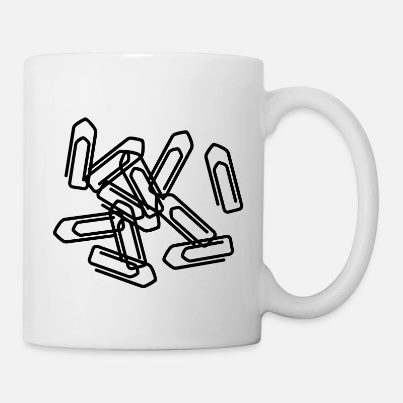 Büroklammer - Tasse - Weiß