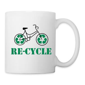 Re cycle - Mug blanc - blanc - Droite
