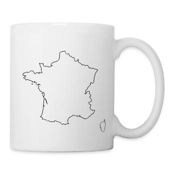 Map of France - Mug blanc - blanc - Droite