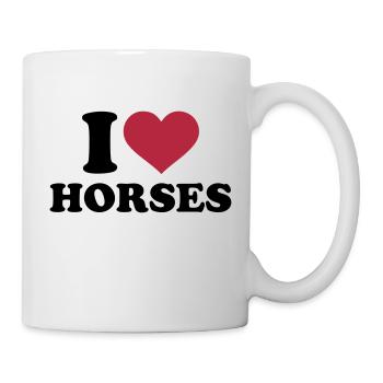 I love horses - Mug - white - Right