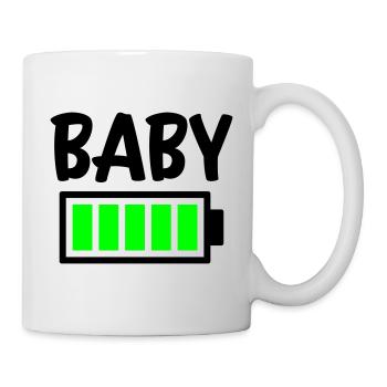 Baby battery full - Mug - white - Right