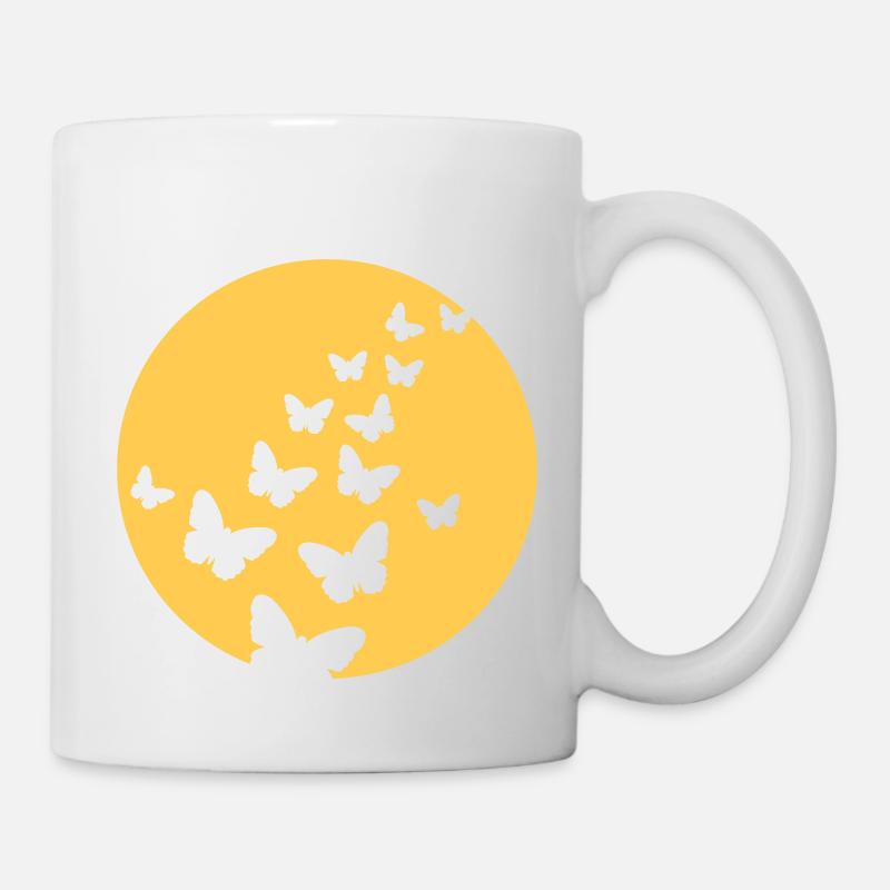 Schmetterlinge - Tasse - Weiß