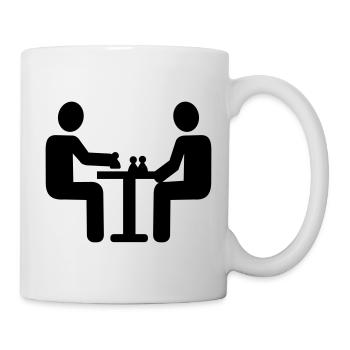 Schach - Tasse - Weiß - Rechts