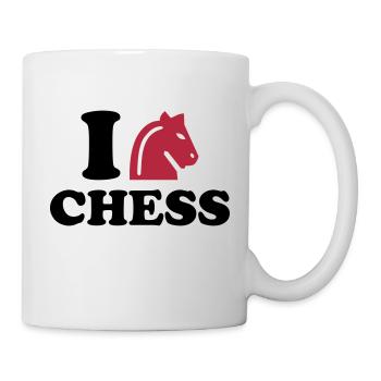 Schach - Tasse - Weiß - Rechts