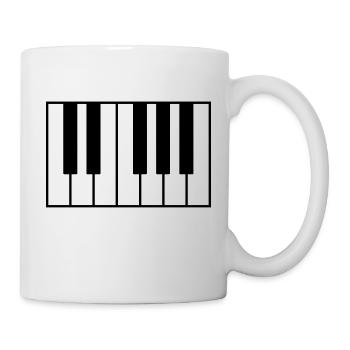 Klavier - Tasse - Weiß - Rechts