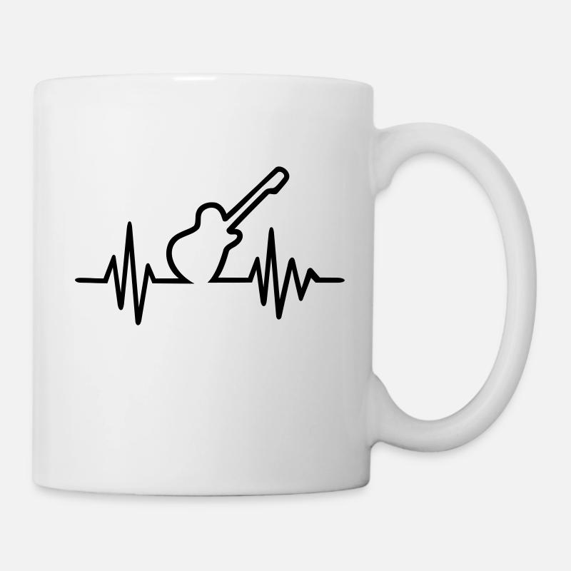 Gitarre - Tasse - Weiß