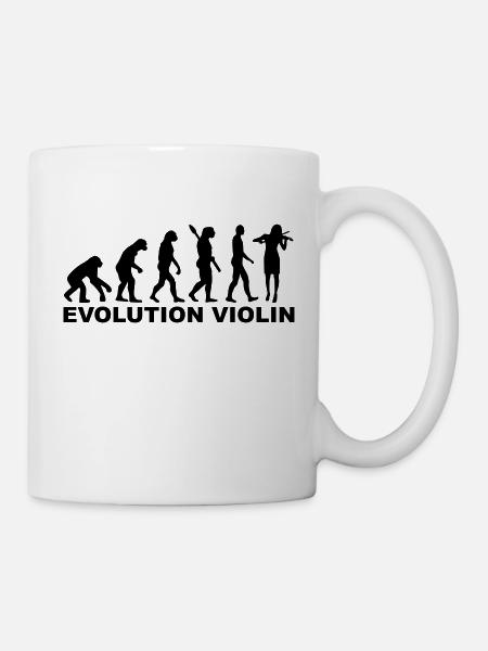 Evolution violin - Mug - white