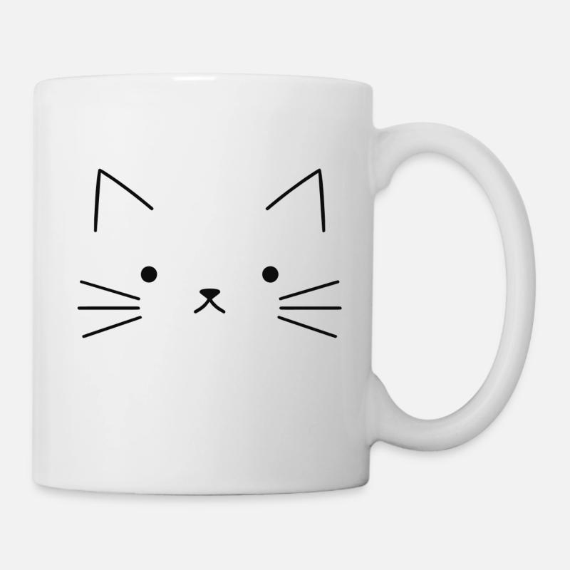 Katzen Design - Tasse - Weiß