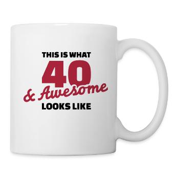 40 Anniversaire - Mug blanc - blanc - Droite