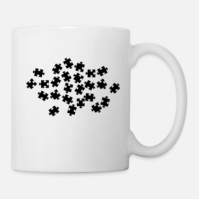 Puzzle - Mug blanc - blanc