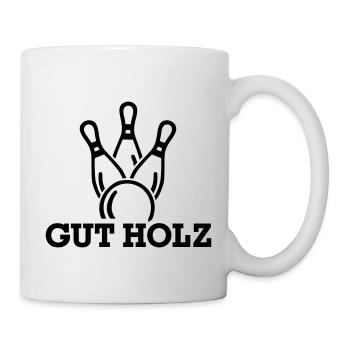Kegeln - Tasse - Weiß - Rechts